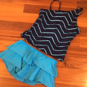 Girls size 14 2 piece bathing suits Lands End